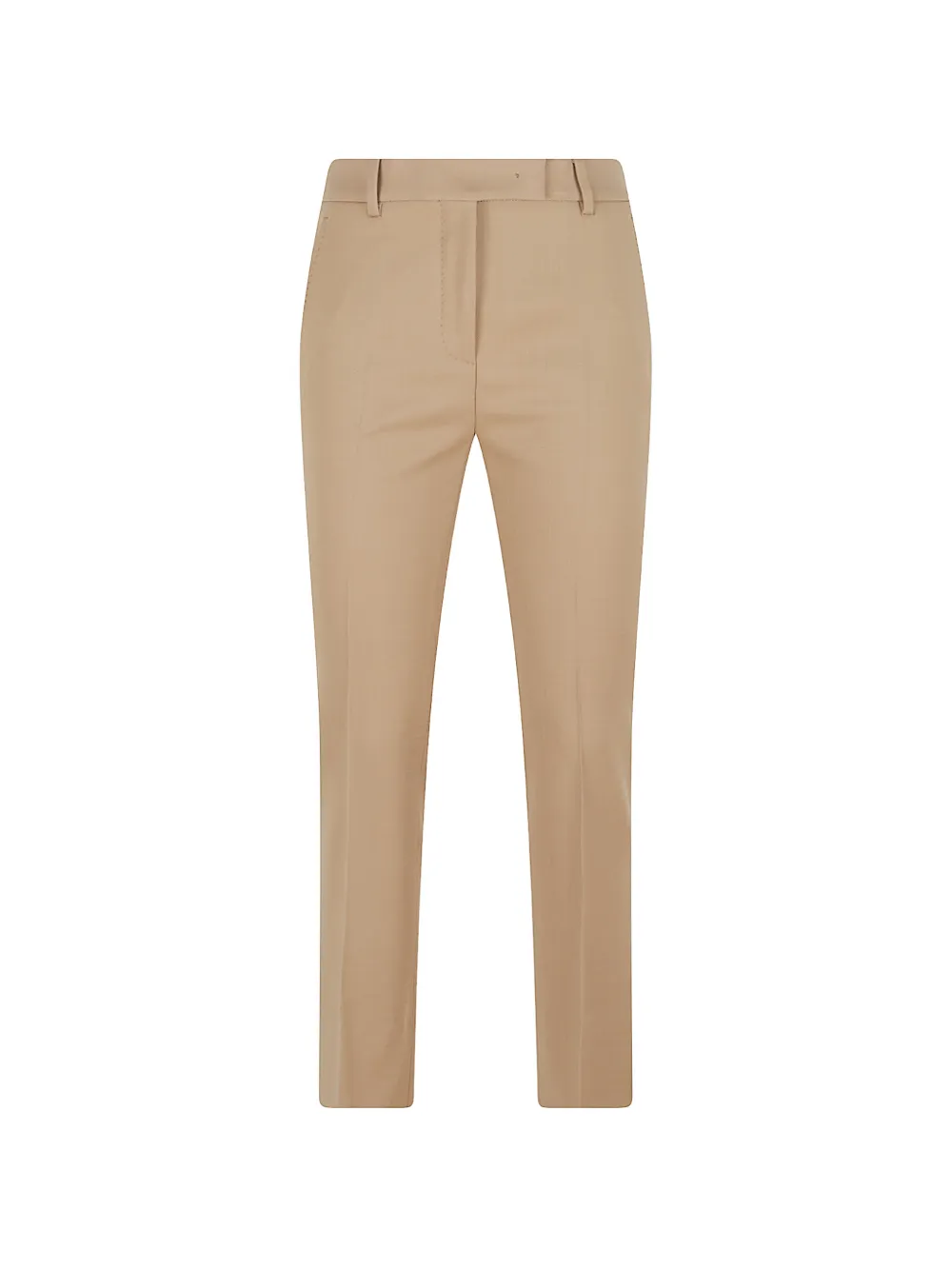 Incotex pressed-crease tailored trousers Beige