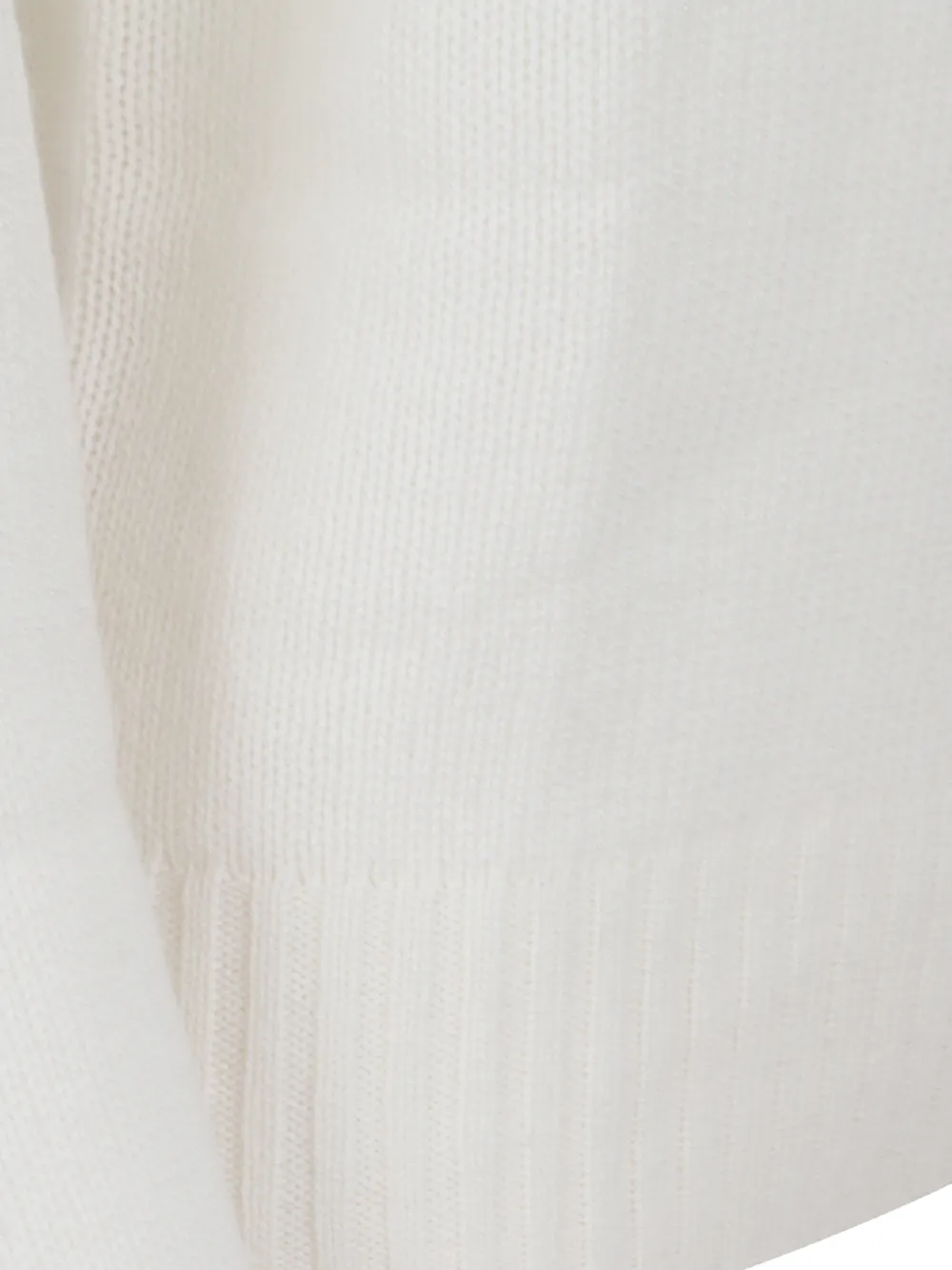Allude roll-neck ribbed-trim sweater Wit