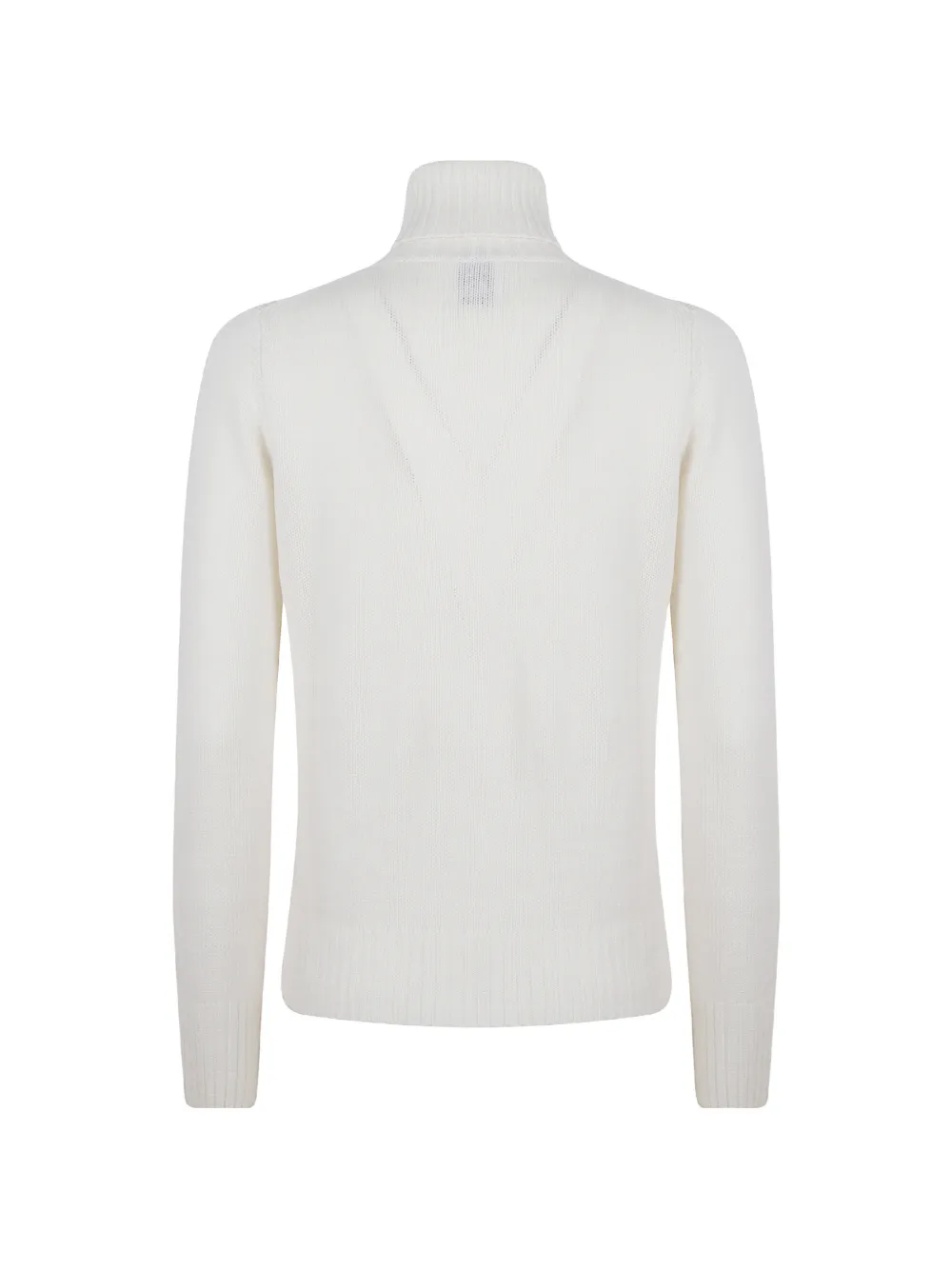 Allude roll-neck ribbed-trim sweater Wit