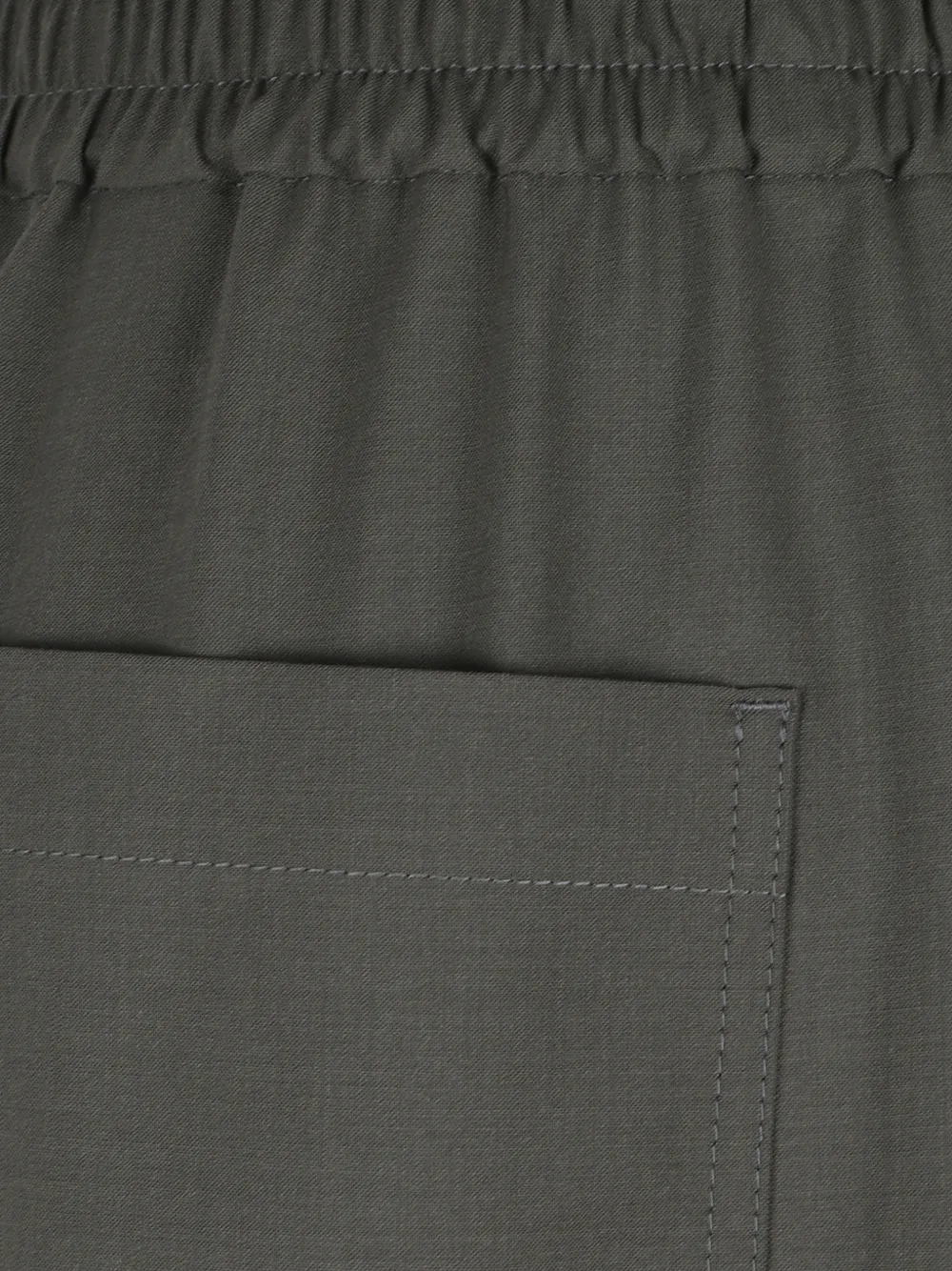 Brunello Cucinelli elasticated-waist wide-leg trousers Grijs