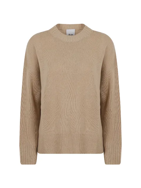 Allude ドロップショルダー クルーネック セーター