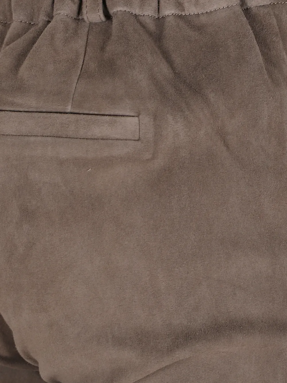 Arma Jen slim-fit suede leather trousers Beige
