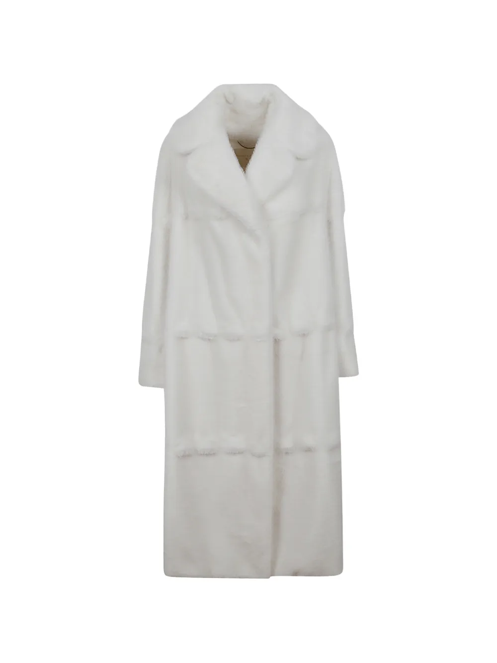 Ermanno Scervino faux-fur panelled coat Wit