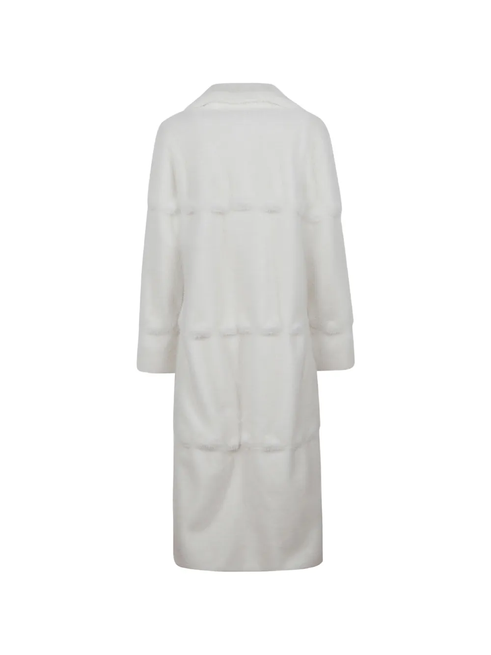 Ermanno Scervino faux-fur panelled coat Wit