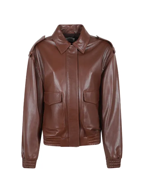 Arma Astra epaulette leather jacket