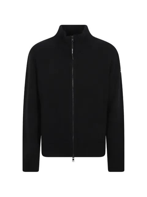 Moncler logo-patch zip-up sweater
