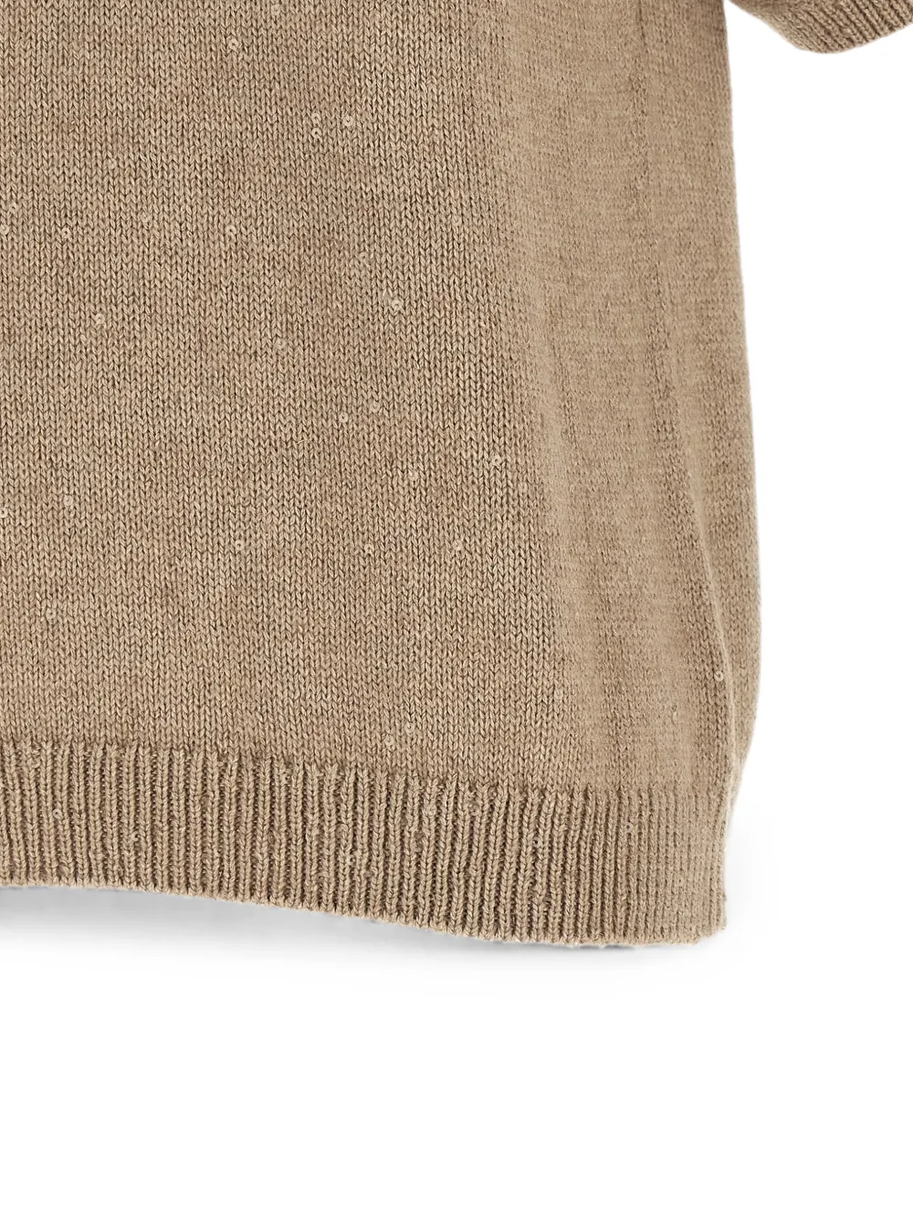 Brunello Cucinelli Diamante trui verfraaid met pailletten Beige