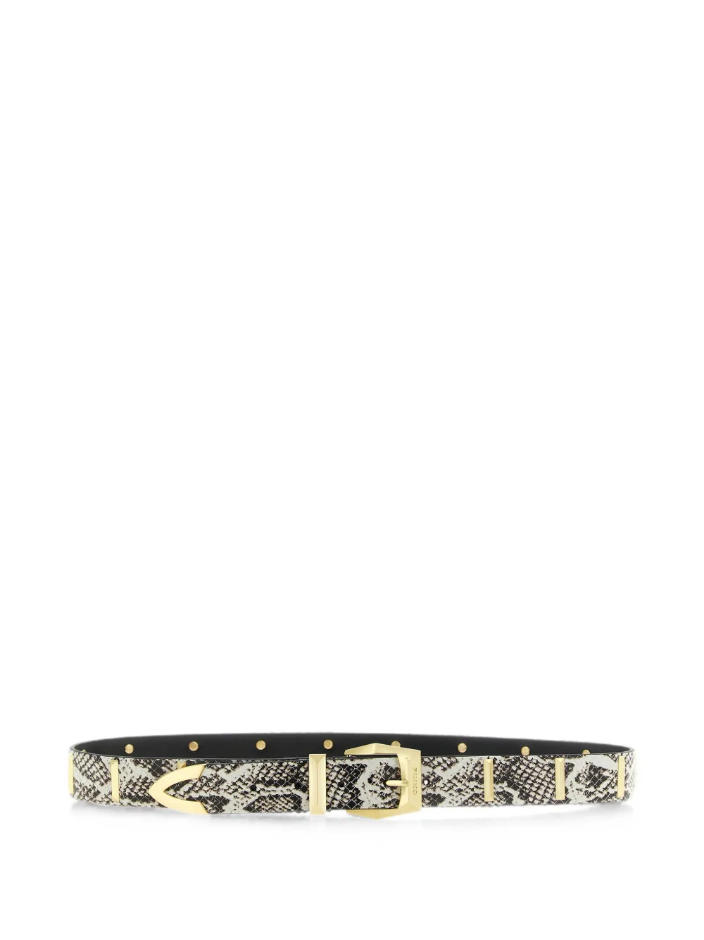 PINKO python-effect studded belt - Neutrals