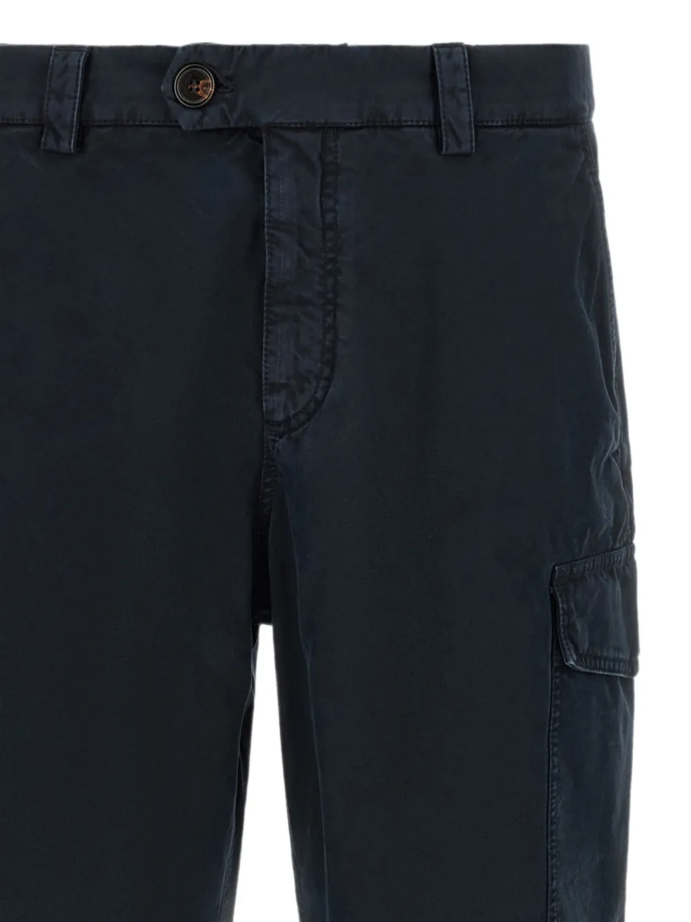 Brunello Cucinelli Katoenen cargo broek met geverfd effect Blauw