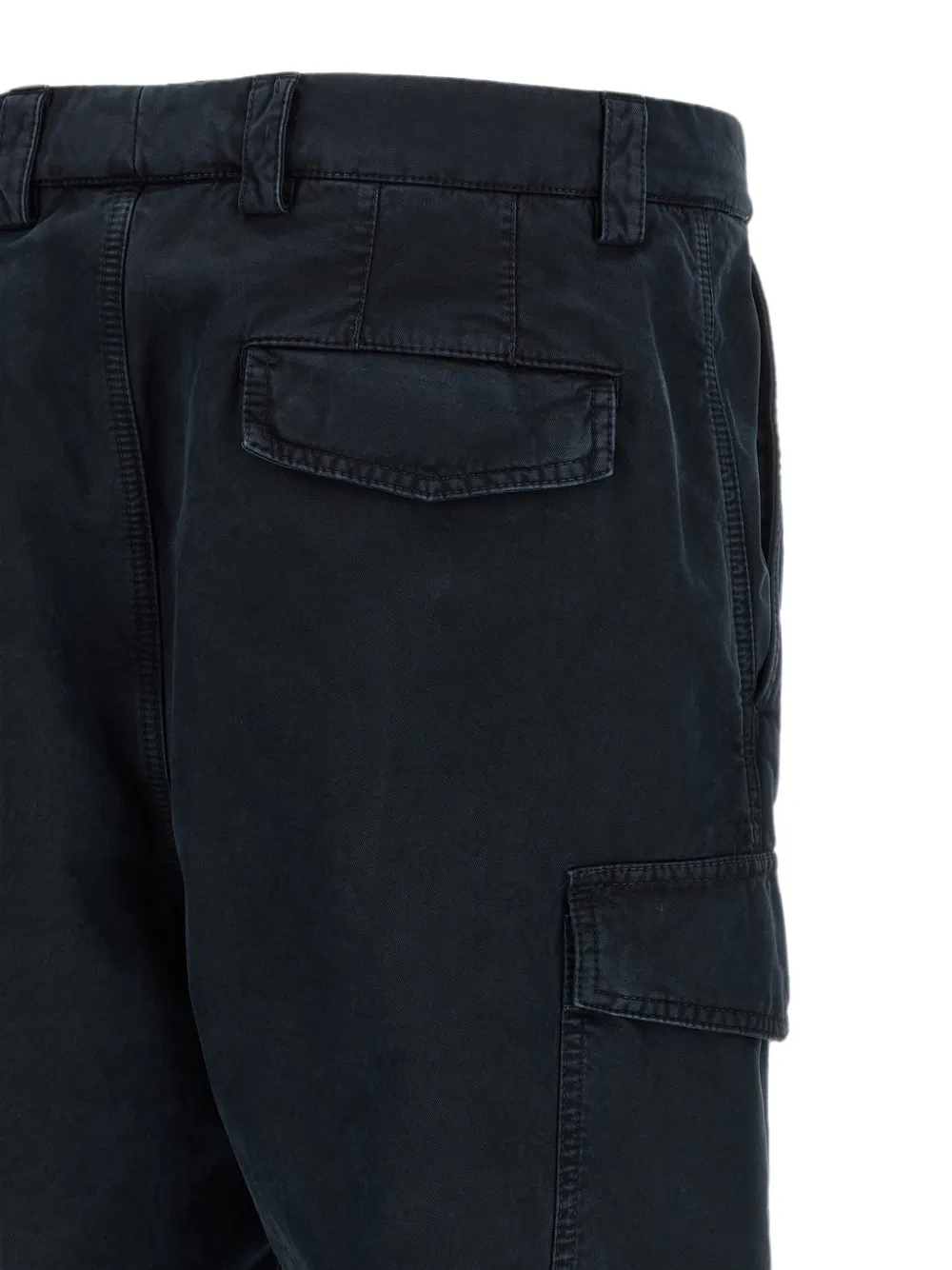 Brunello Cucinelli Katoenen cargo broek met geverfd effect Blauw