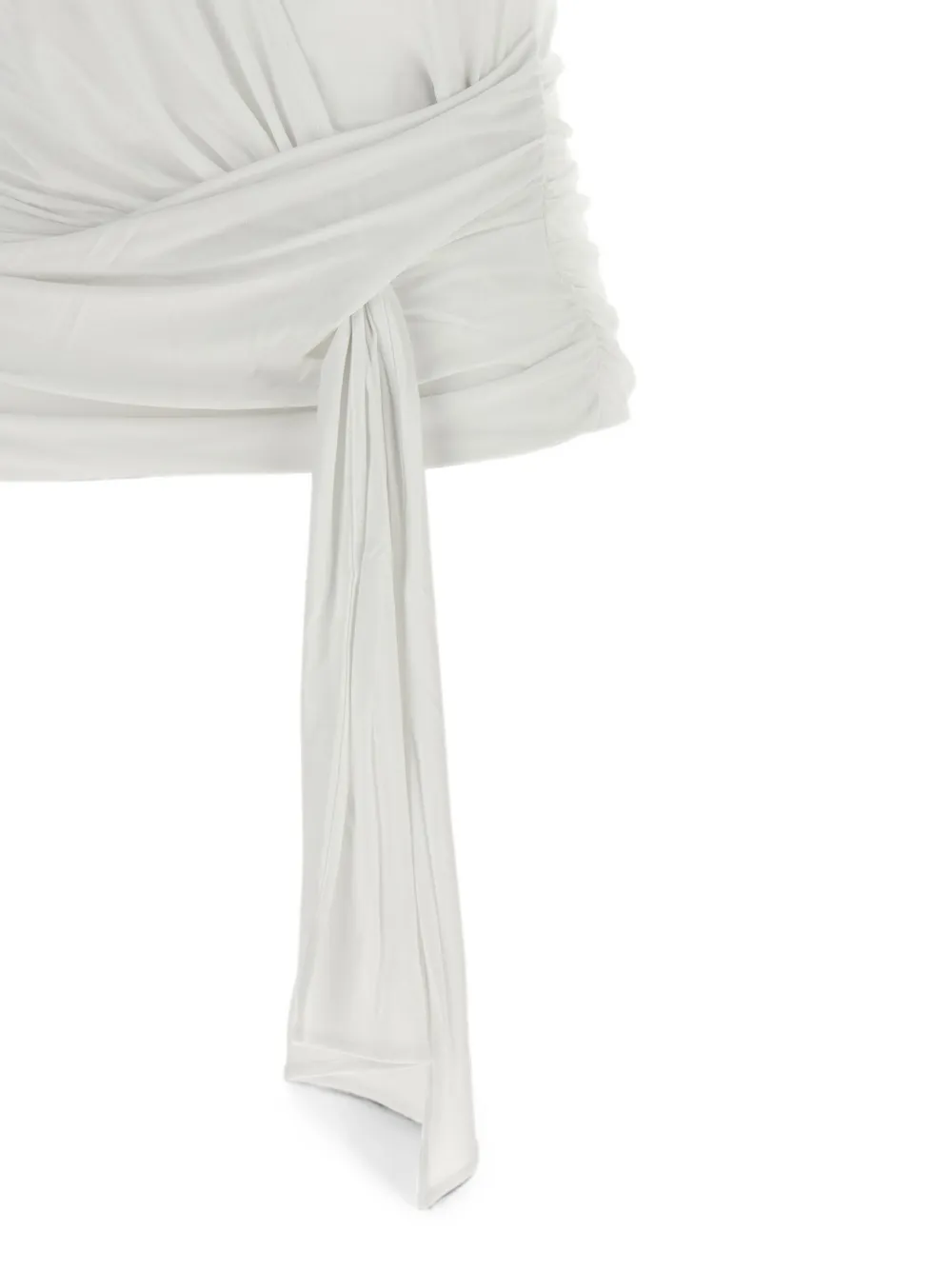 7 For All Mankind T-shirt met gedrapeerd detail Wit