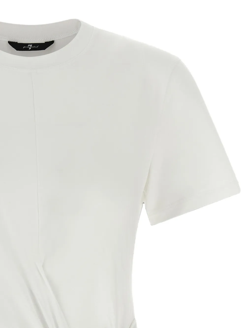7 For All Mankind T-shirt met gedrapeerd detail Wit