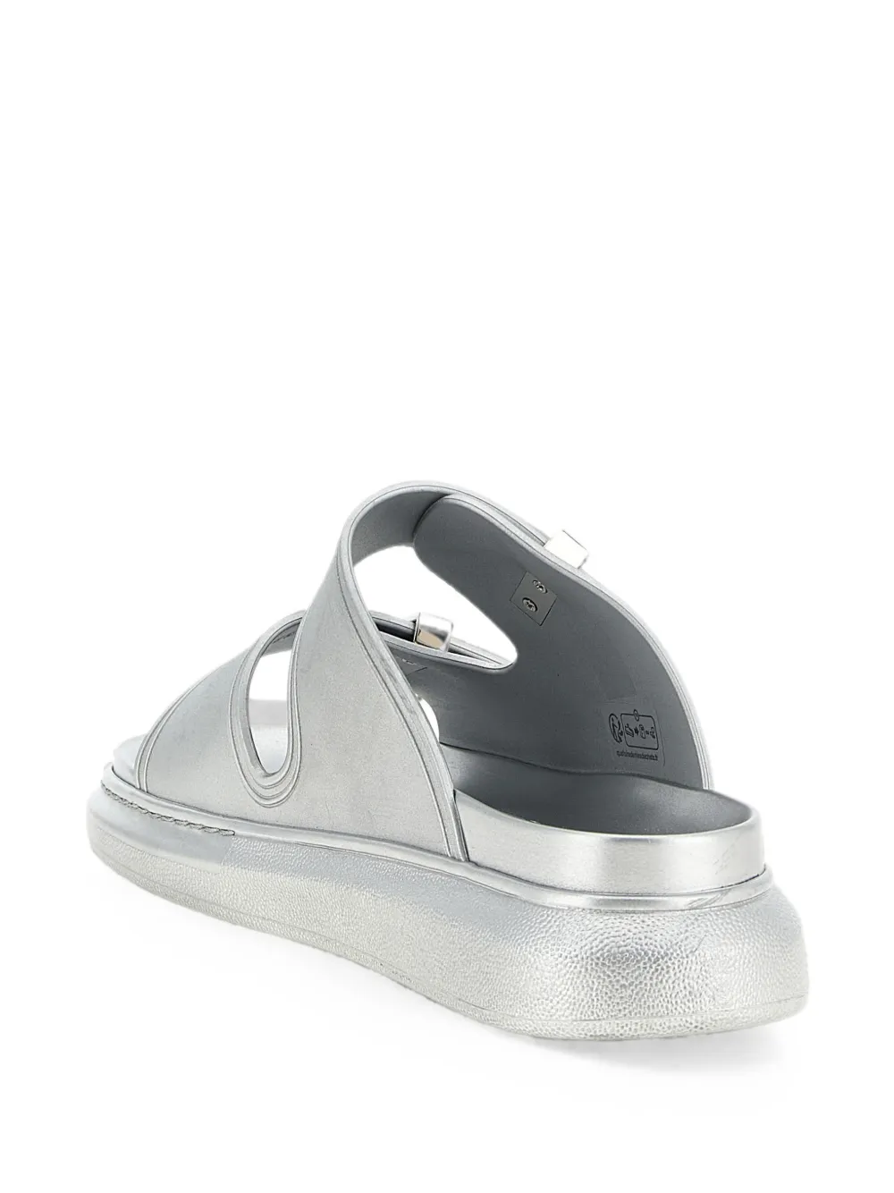 Alexander McQueen Hybrid double-band sandals Metallic