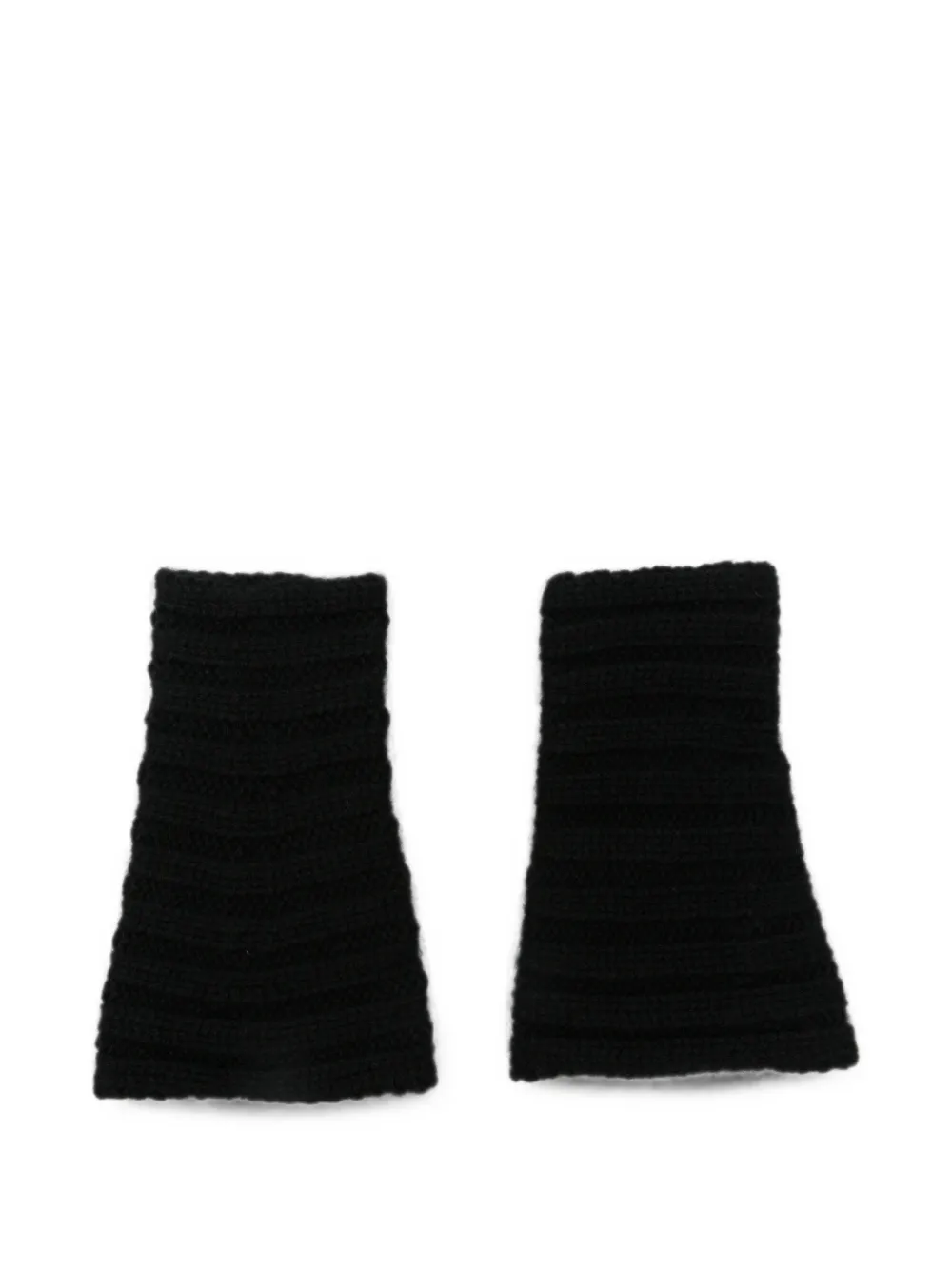 Lisa Yang Zarie ribbed-knit fingerless gloves - Nero