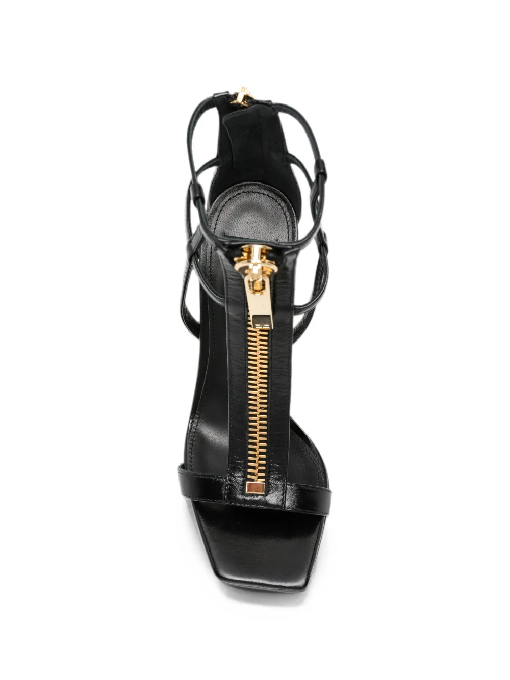 Elisabetta Franchi zip-detail cage sandals Zwart