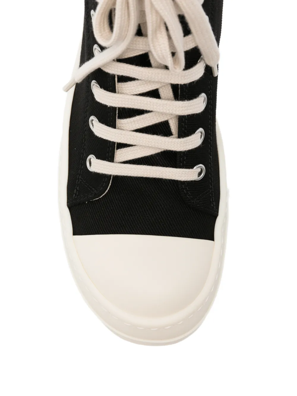 Rick Owens DRKSHDW embroidered-star high-top sneakers Zwart