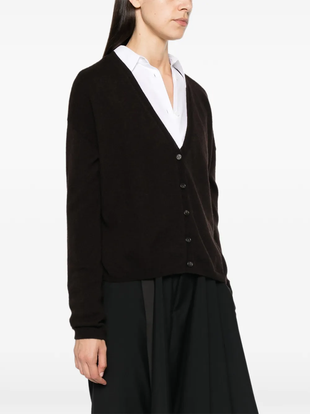 Lisa Yang Vest met V-hals Bruin