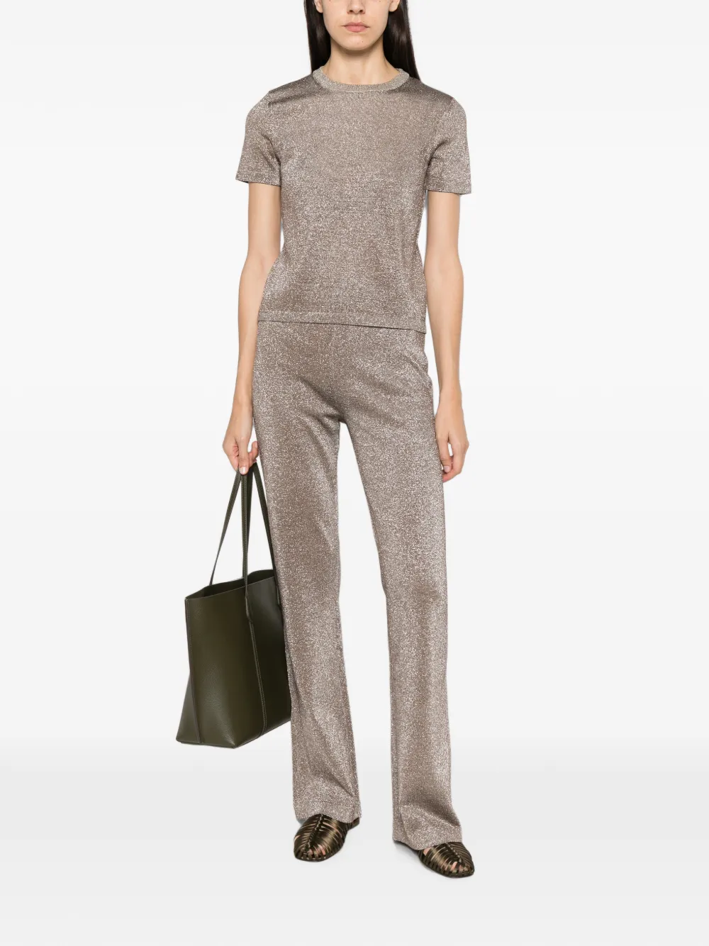 Missoni crew-neck top Beige