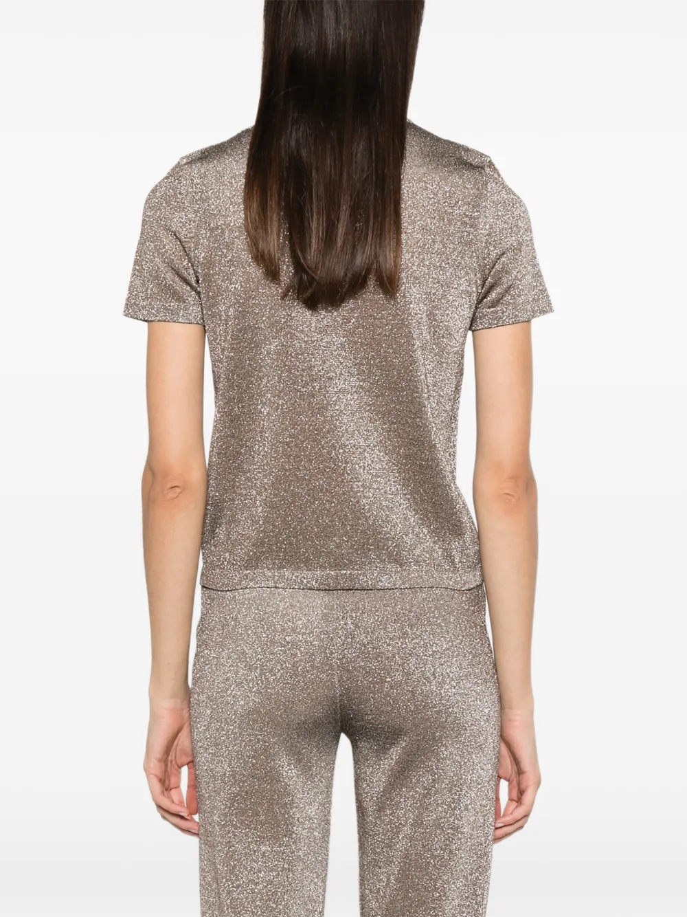 Missoni crew-neck top Beige