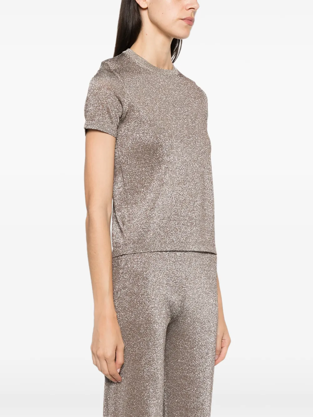 Missoni crew-neck top Beige