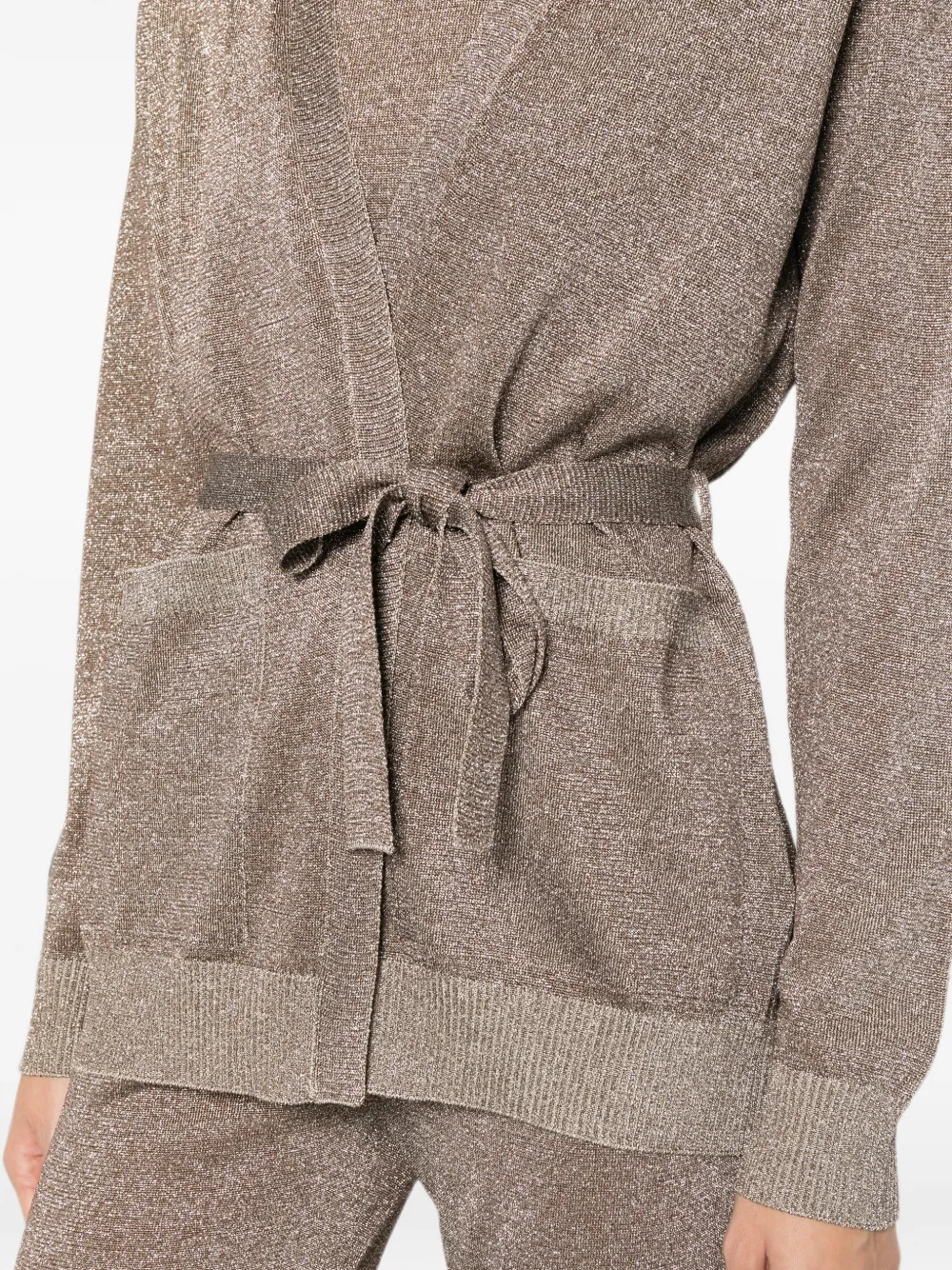 Missoni Belted Cardigan in Neutrals, view 5