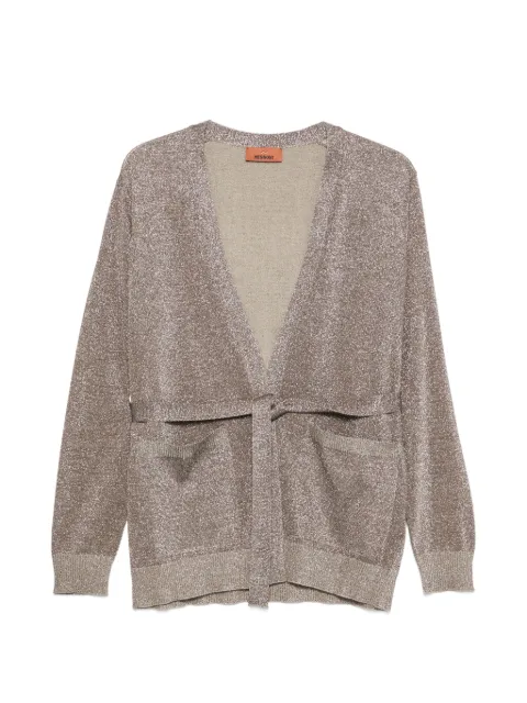 Missoni lamé fabric cardigan with belt