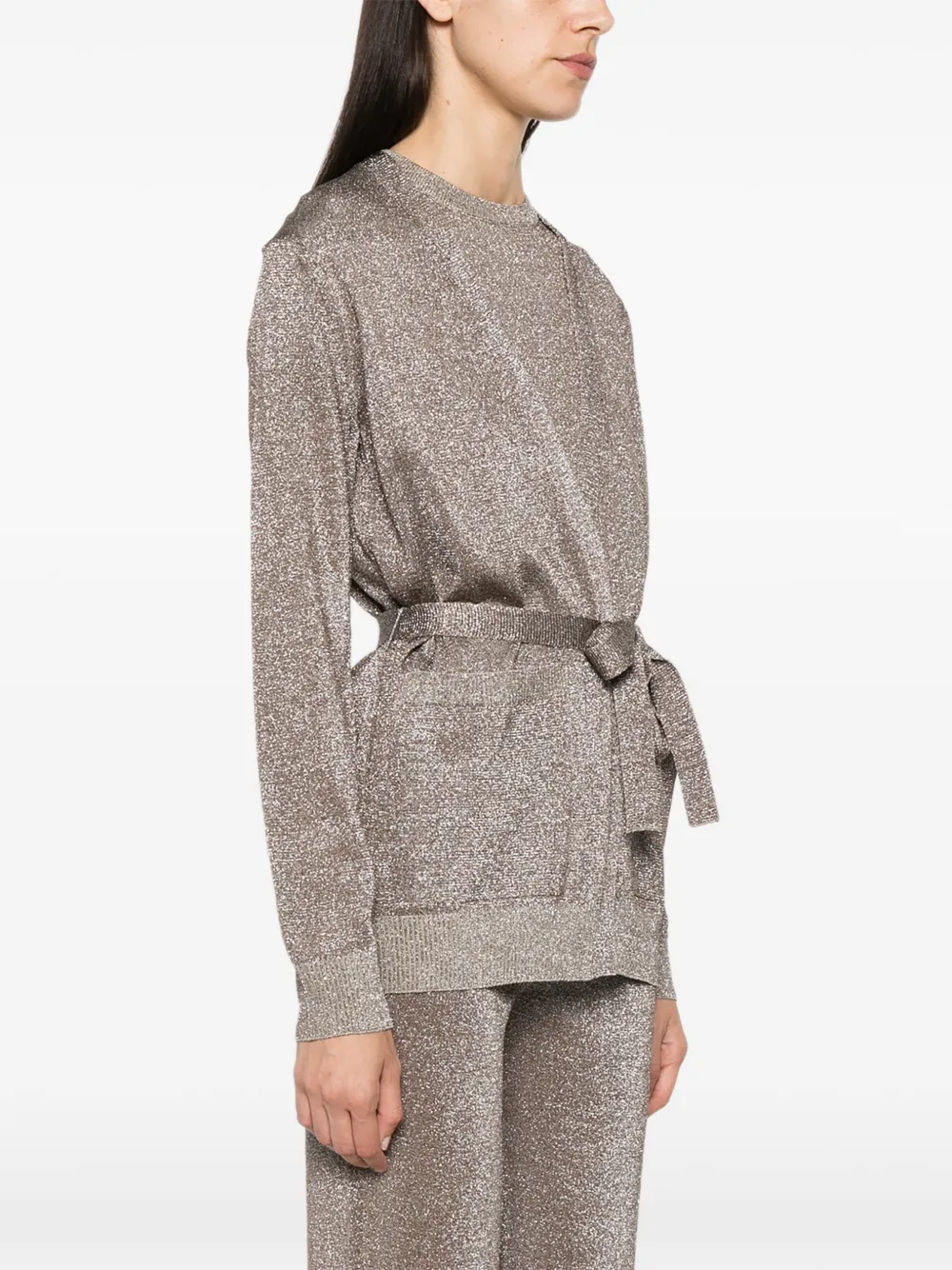 Missoni Belted Cardigan in Neutrals, view 3