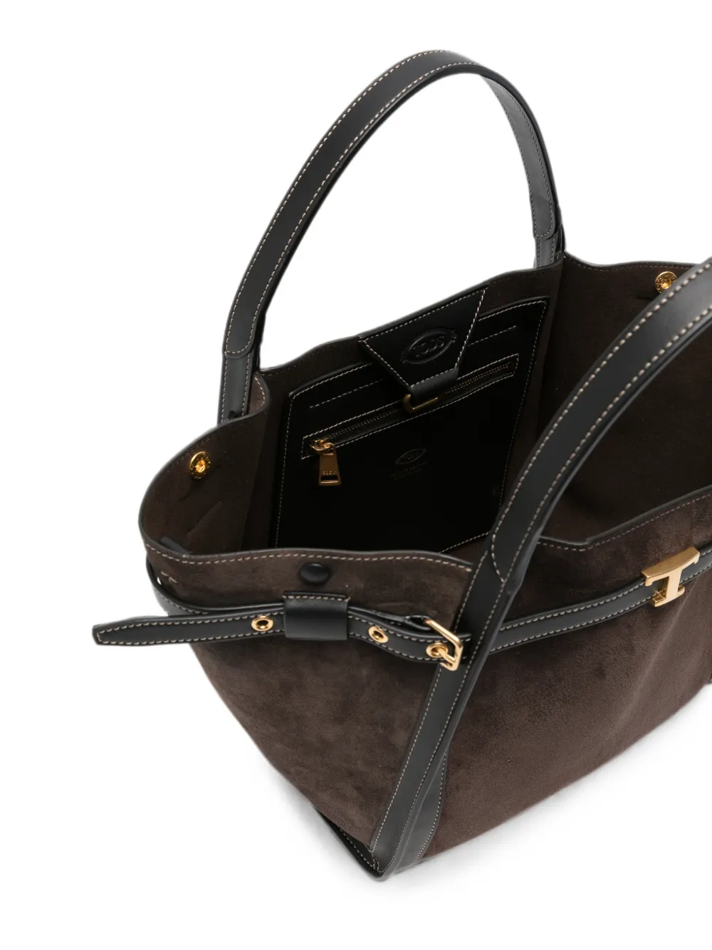 Tod's T Timeless suède shopper Bruin