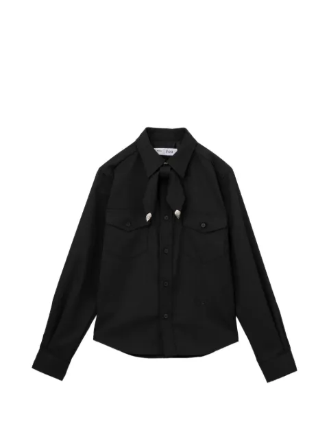 Toga camisa de sarga con listón