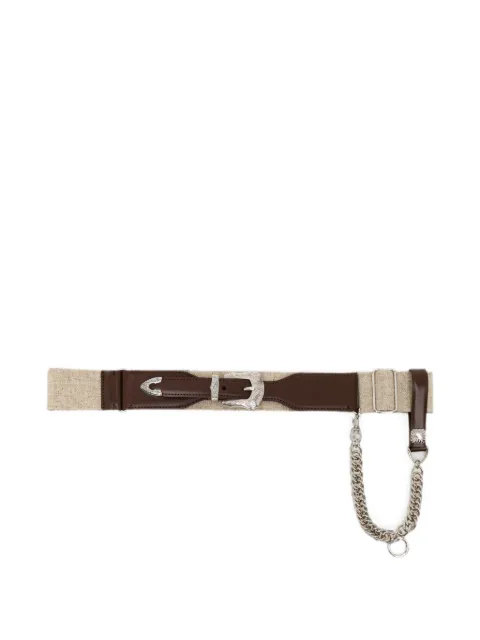 Toga leather chain belt