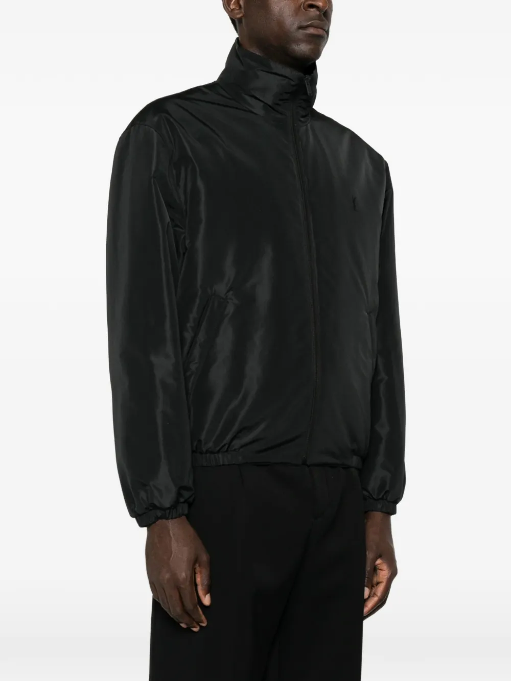 Saint Laurent Cassandre windjack van taffeta Zwart