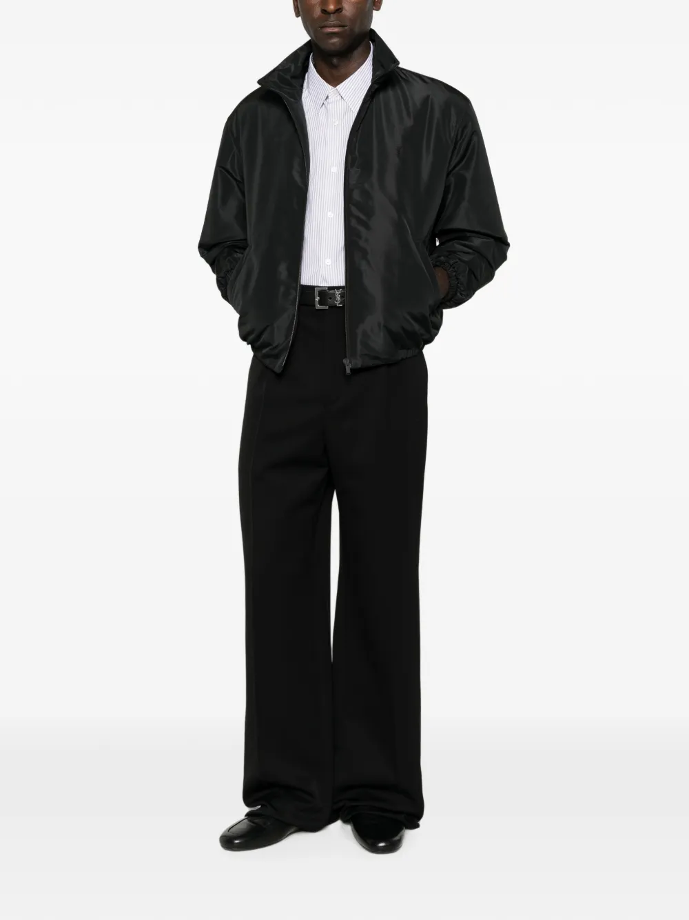 Saint Laurent Cassandre windjack van taffeta Zwart
