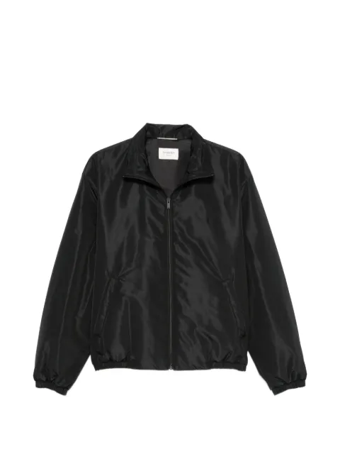 Saint Laurent logo-embroidered zip-up jacket