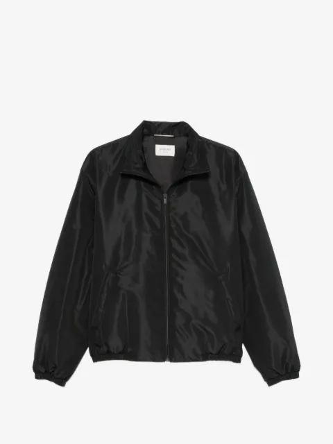 Saint Laurent logo-embroidered zip-up jacket