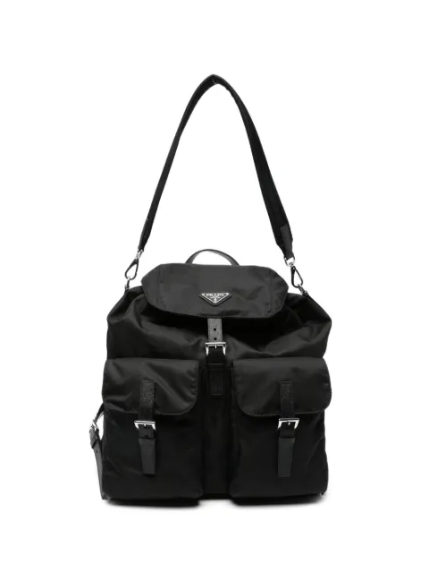 Prada Re-Nylon logo-plaque backpack