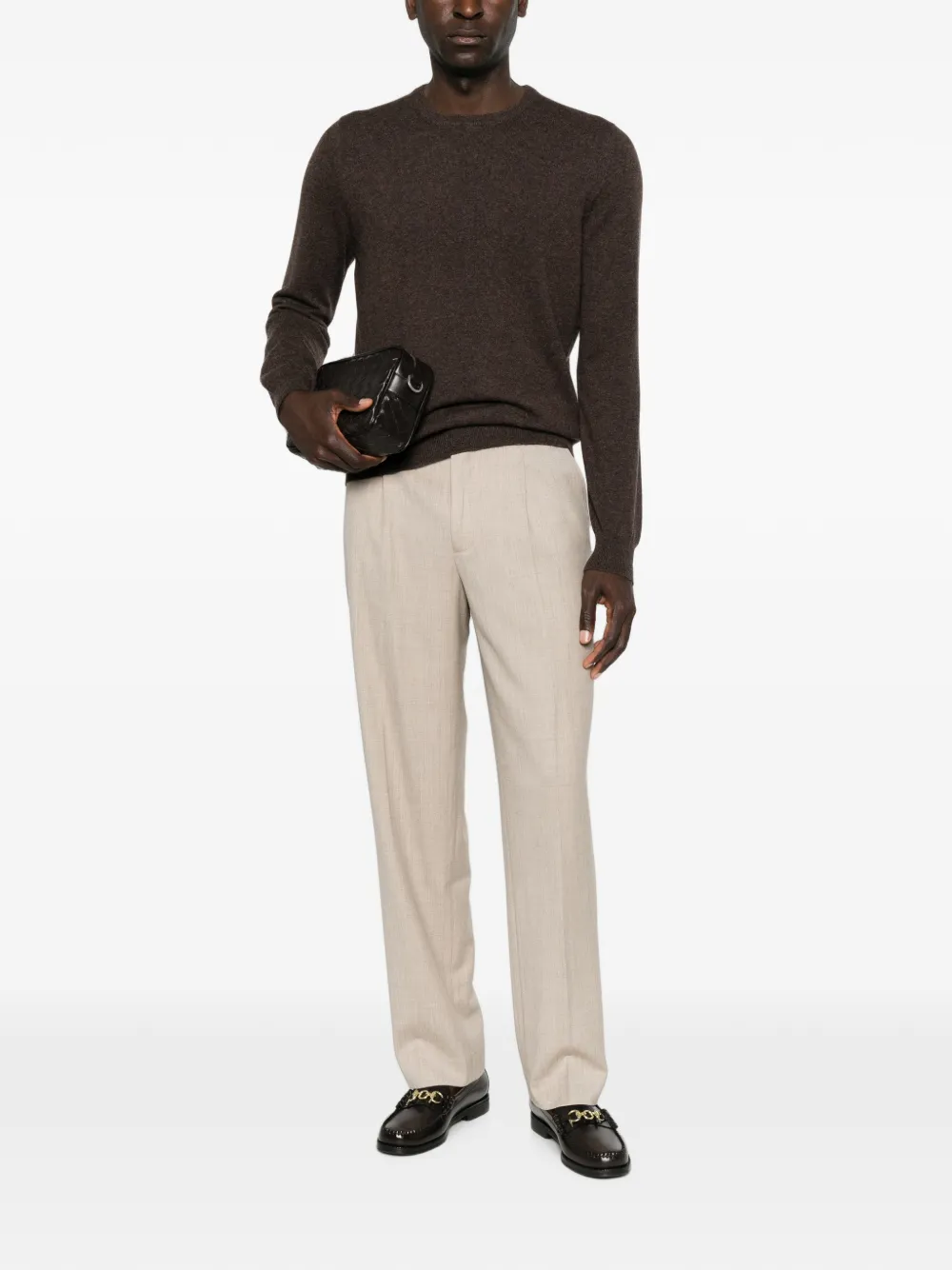 Fileria Crew-neck Long-sleeve Knit In Neutral