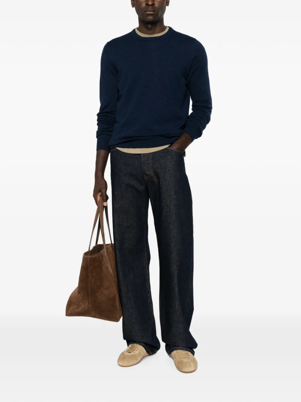 Fileria Crew-neck Long-sleeve Sweater In Black