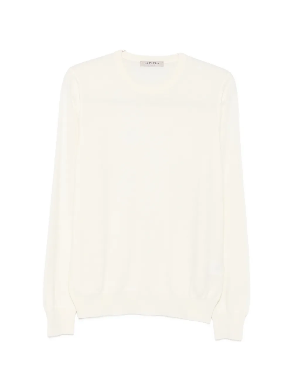 Fileria Fine-knit Long-sleeve Knit In White