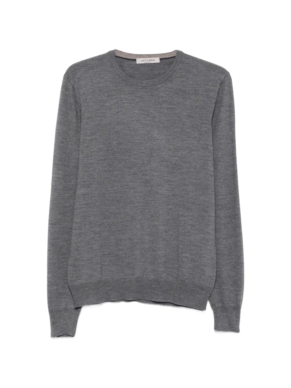 Fileria crew-neck long-sleeve knit - Grigio