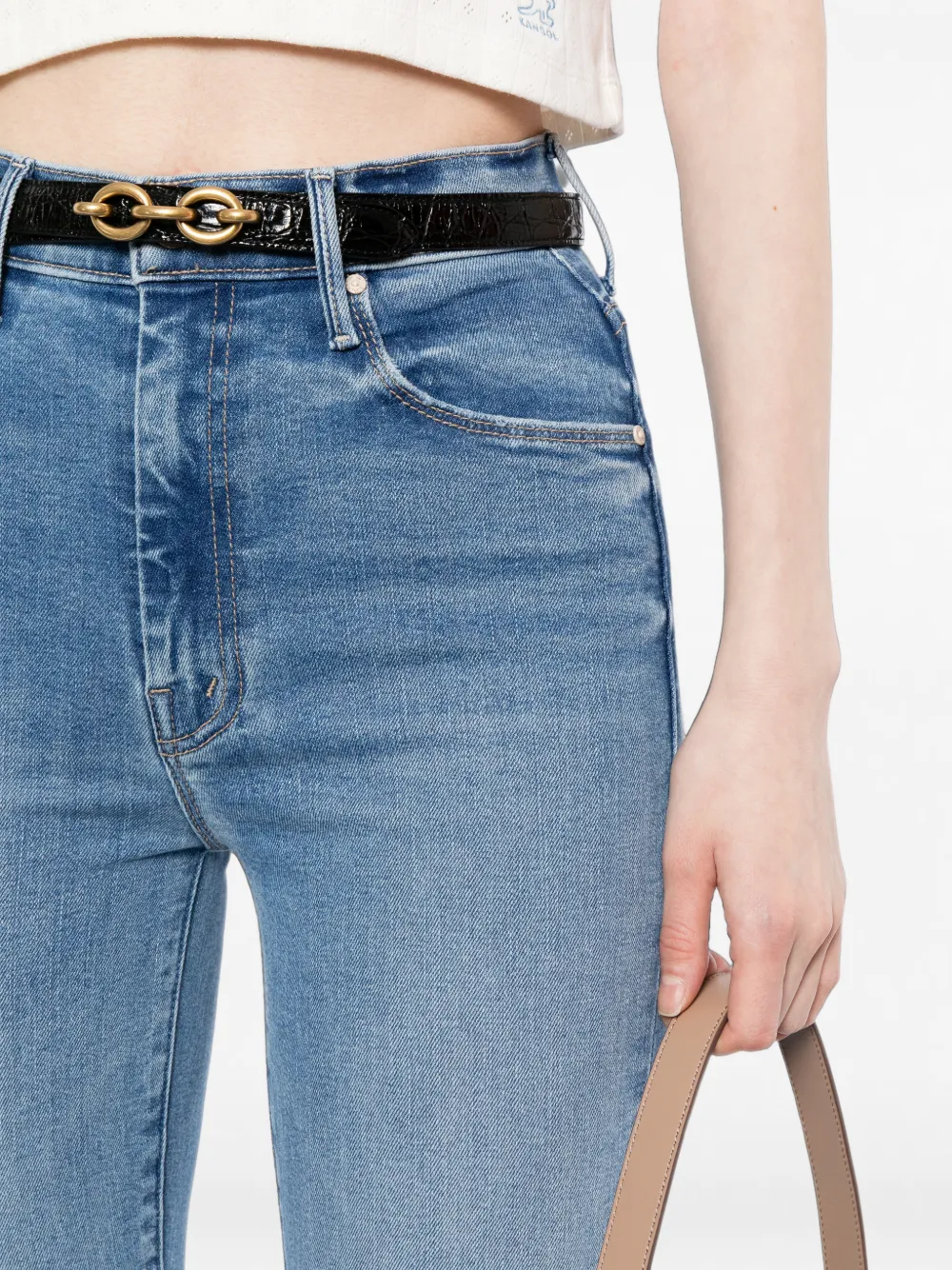 MOTHER Weekender Skimp jeans Blauw