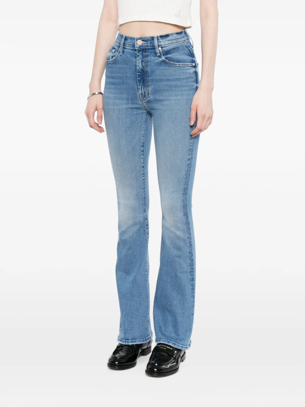 MOTHER Weekender Skimp jeans Blauw