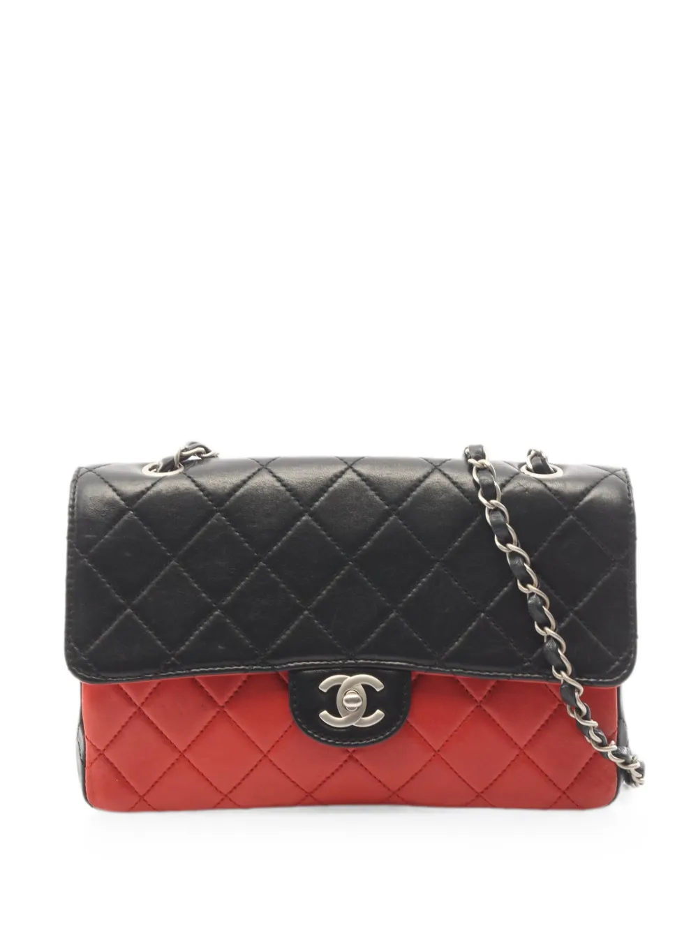 CHANEL Pre-Owned 2000-2002 Matelassé bicolor shoulder bag - Black