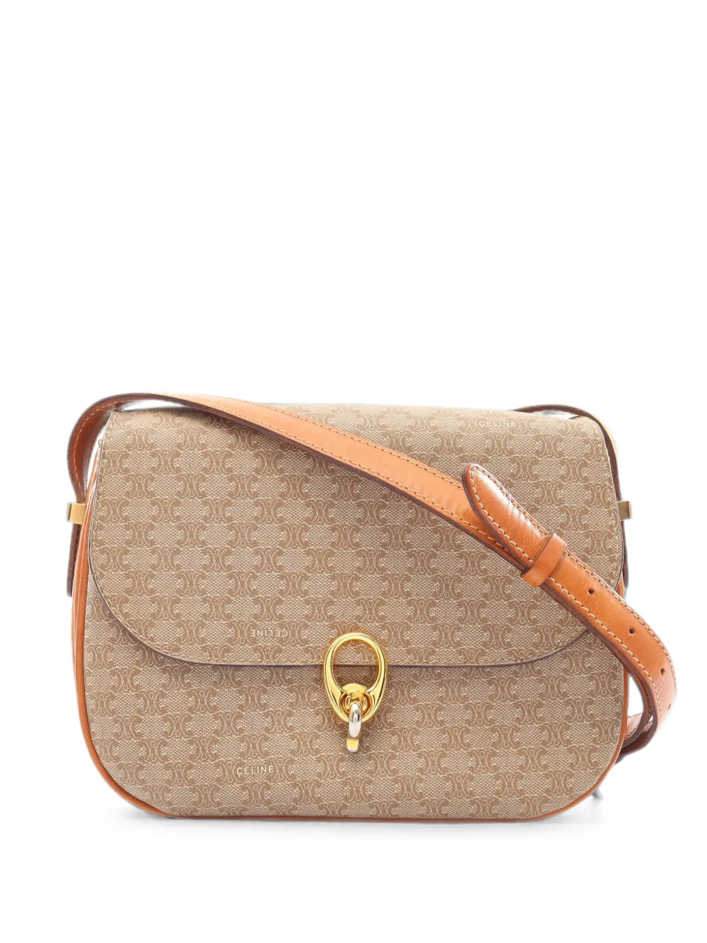 Celine Pre-Owned 2000s Macadam adjustable-strap crossbody bag - Neutrals