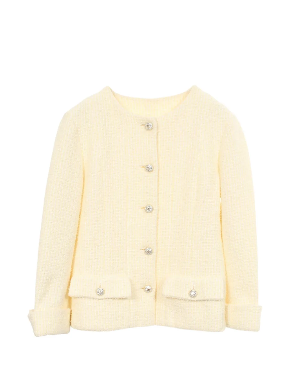 CHANEL Pre-Owned 1986-1988 Bijou button tweed jacket - Yellow