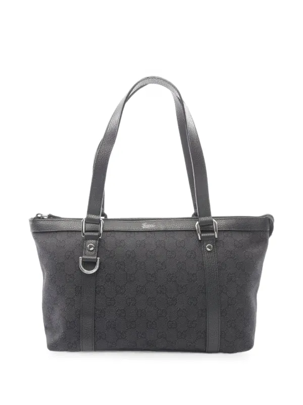 Gucci Pre-Owned 2010s アビー GG キャンバス ハンドバッグ | ブラック 
