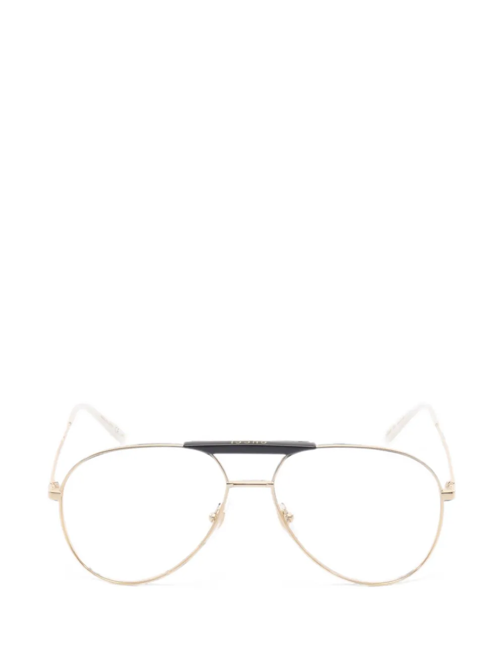 Gucci Pre-Owned 2020s pilot glasses - Oro