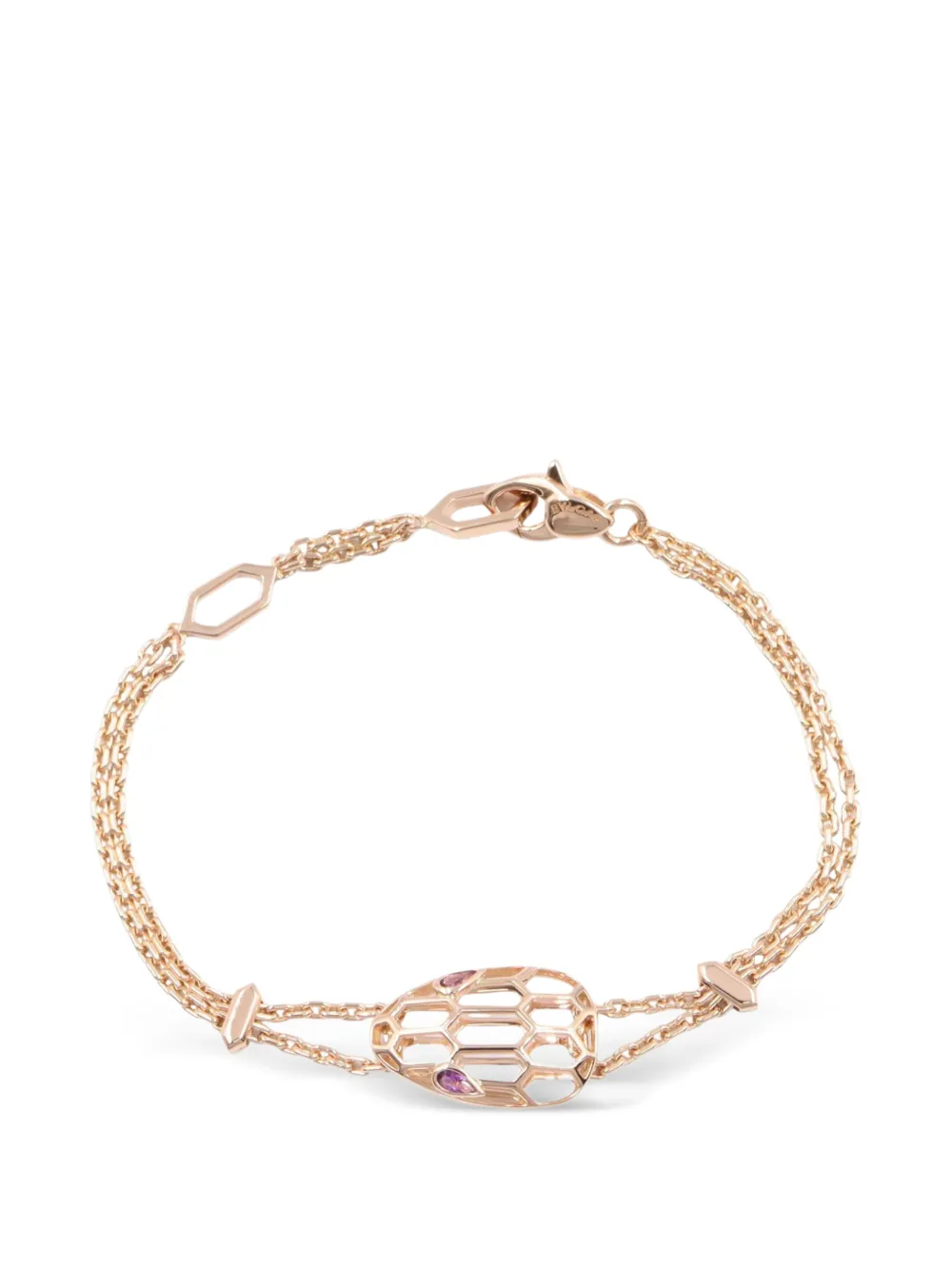 Bvlgari Pre-Owned 2010s Serpenti amethyst-embellished bracelet - Rosa