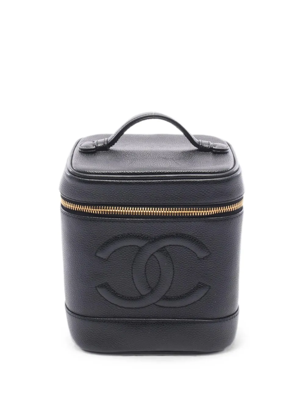 CHANEL Pre-Owned 2000-2002 Coco Mark vanity bag - Black