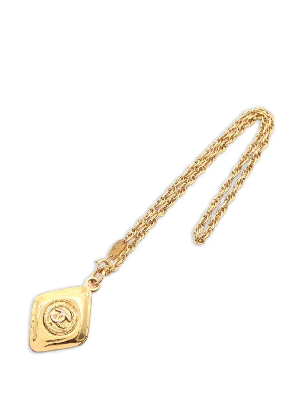 CHANEL Pre-Owned 1986-1988 Coco Mark necklace - Oro