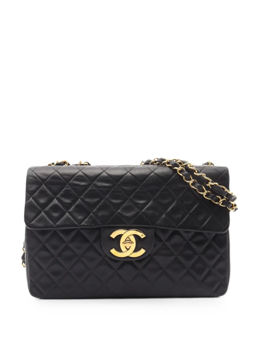 CHANEL Pre-Owned 1994-1996 Deca matlassé chain shoulder bag - Black